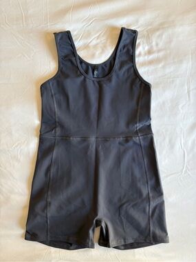 Jova Charcoal Sleeveless Tank Romper Activewear Gym